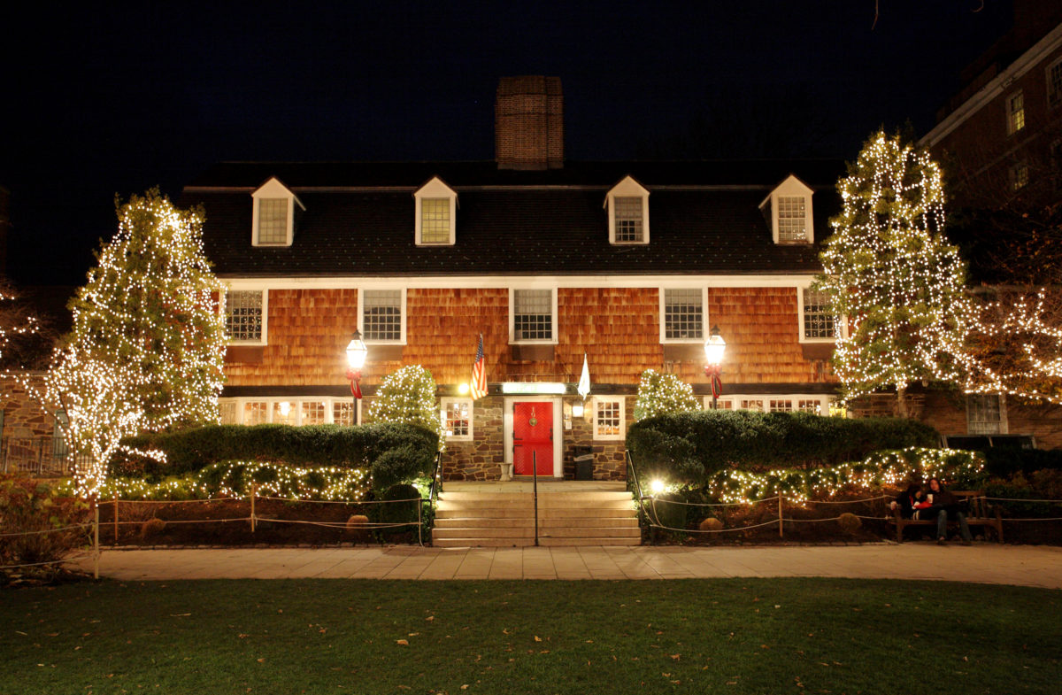 Nassau Inn Christmas Lights Exterior