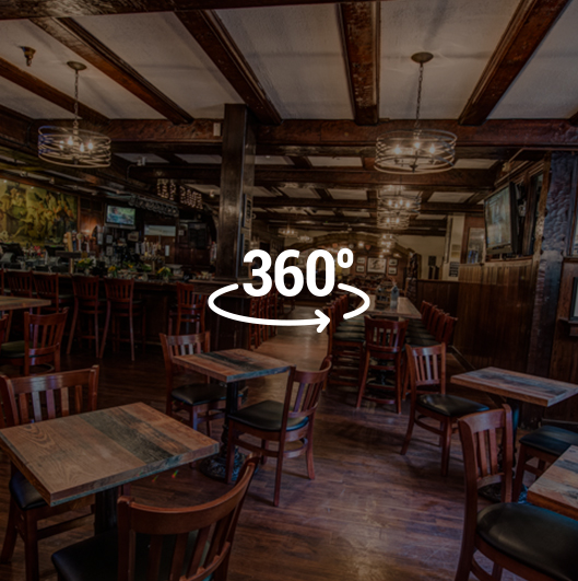inside the Tap Room overlaid with 360 logo