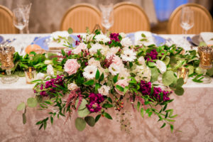 flower arrangement on table
