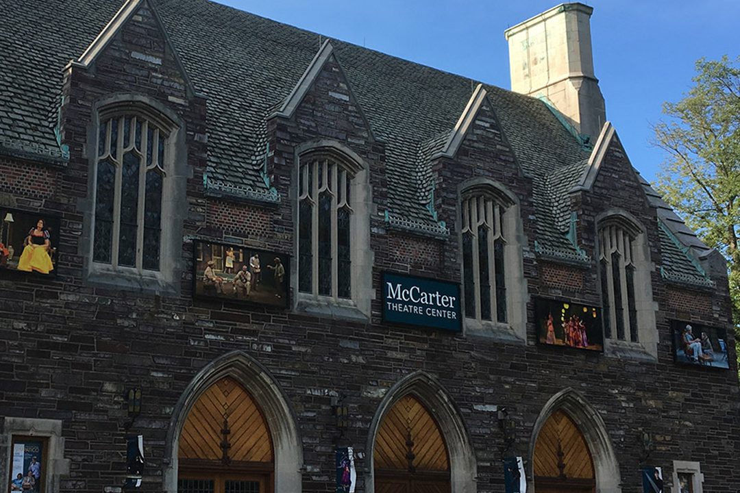 front of McCarter Theatre building