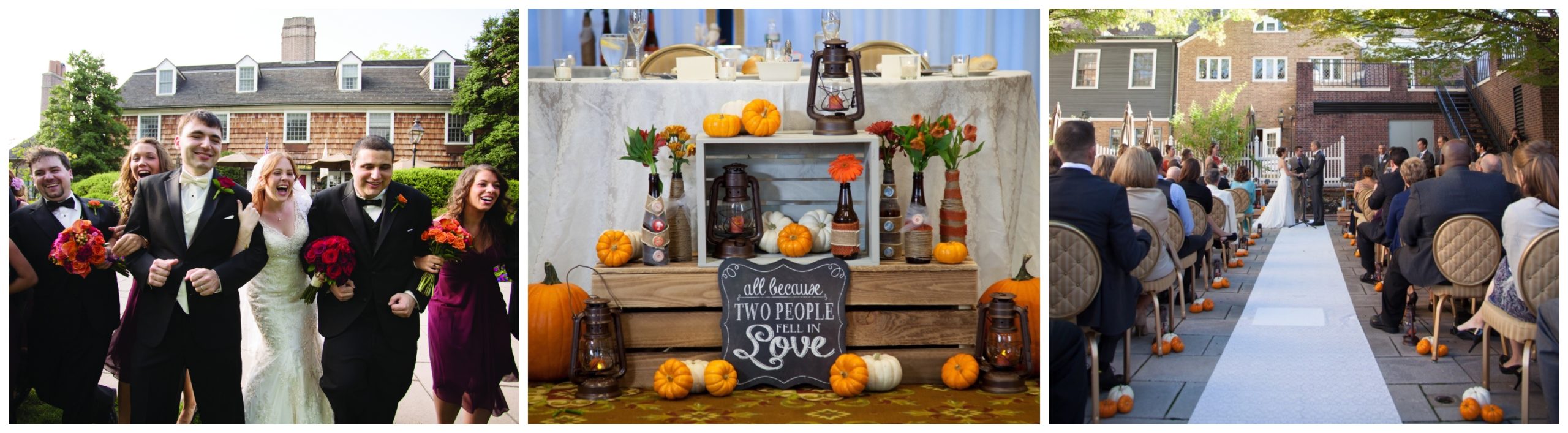 fall wedding collage