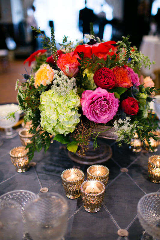 wedding table flower centerpiece