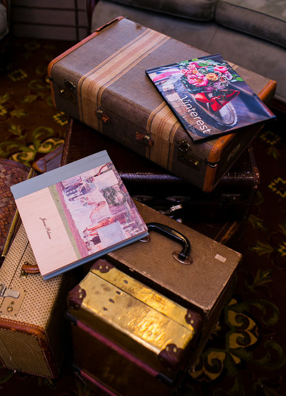 old time suitcases