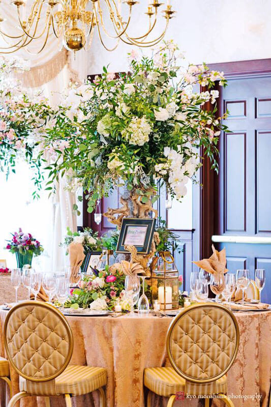 wedding table flower centerpiece
