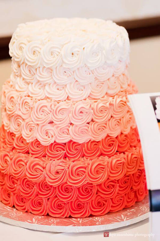 red ombre cake