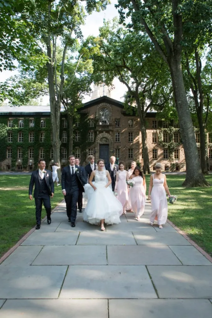 wedding party outside