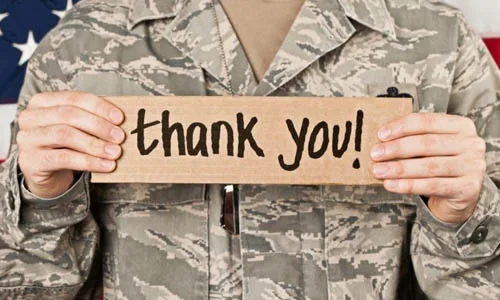 military thank you image