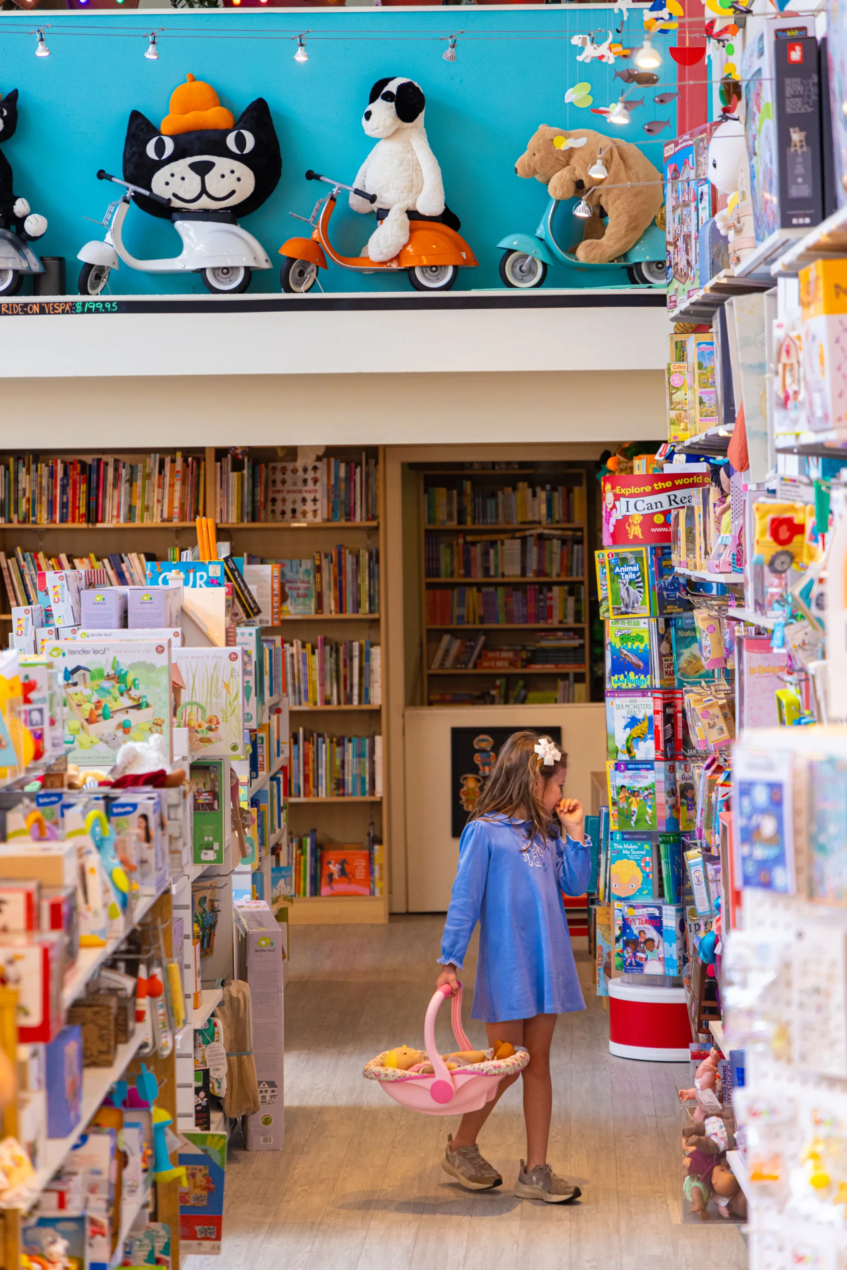 Kid exploring jazams store