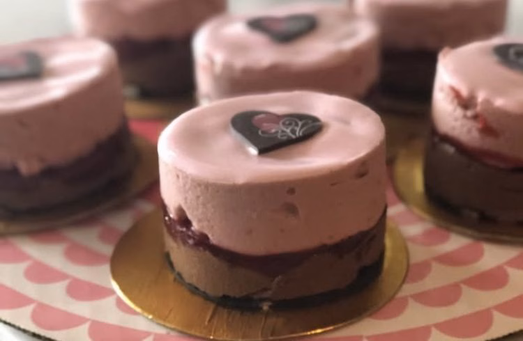 A romantic dessert with a heart at Halo Fete in Princeton, NJ