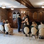 intimate wedding ceremony in the Library Room