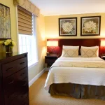 hotel room bed