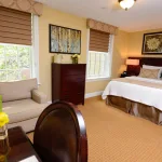 hotel room bed