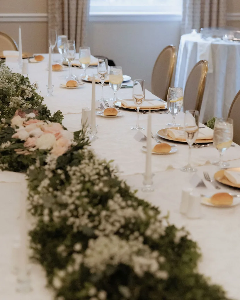 micro wedding table setting