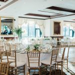 Spring wedding ballroom set up