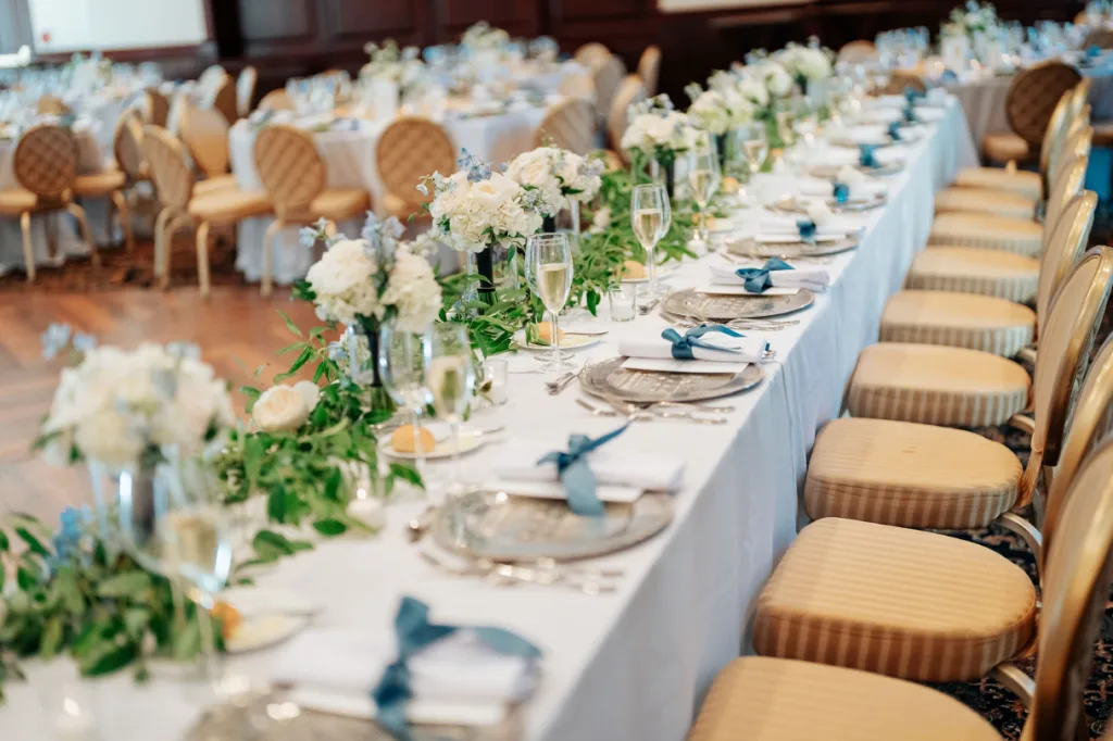 ballroom table set up