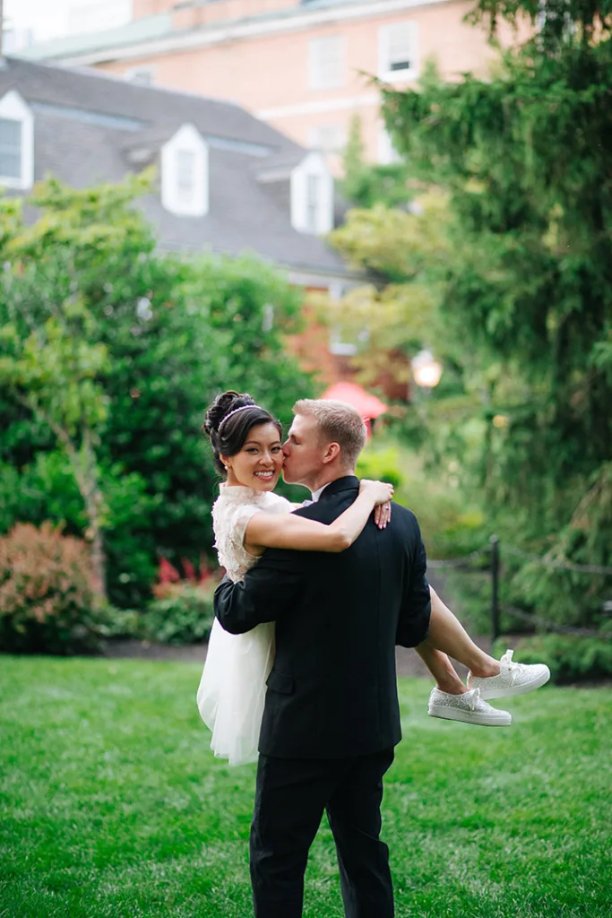 Couple portrait on the green