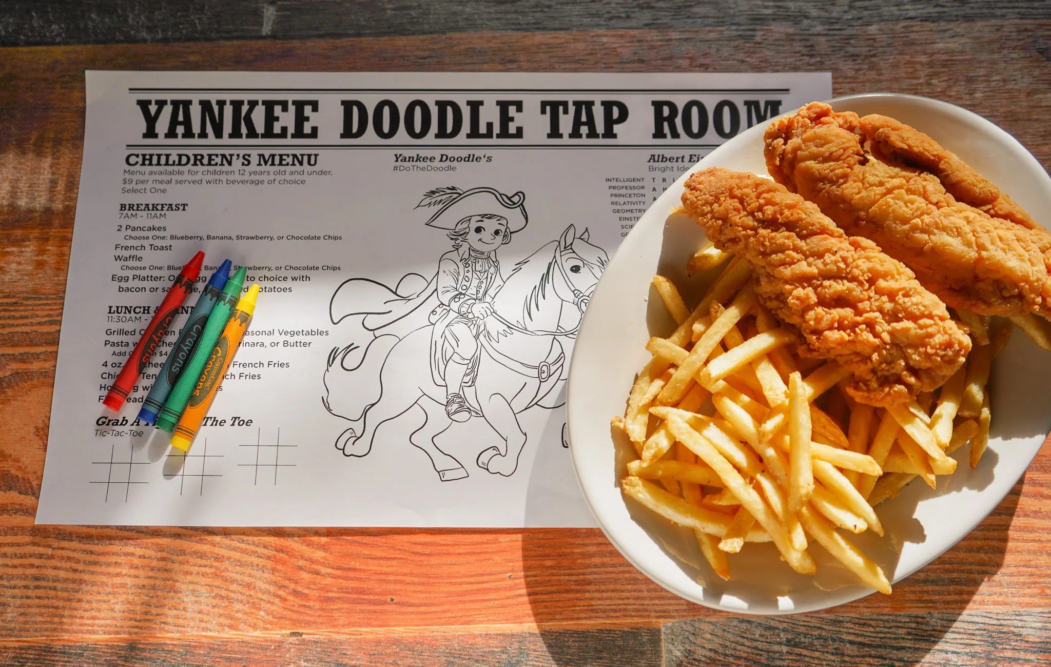 Kids menu 