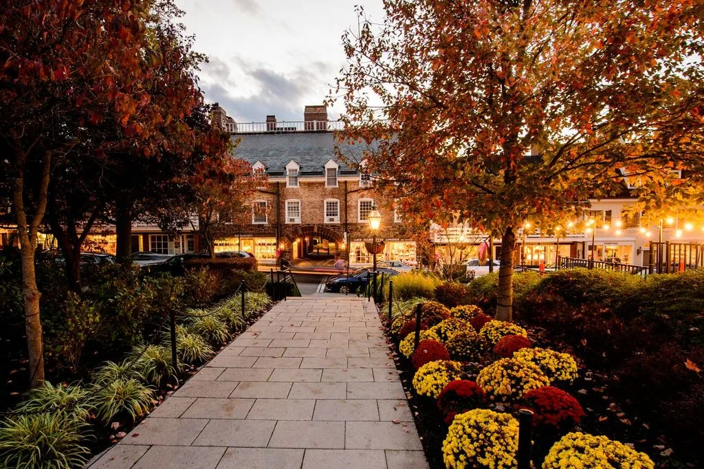 Nassau Inn with Fall Decor.